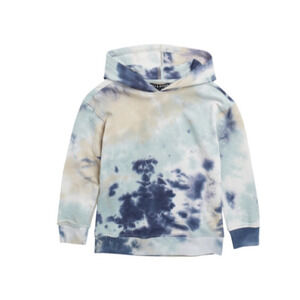 5TH & Ryder Tie Dye Hoodie Long Sleeve Ivory Blue Kids' Size Large NWT